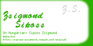 zsigmond siposs business card